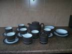 hornsea pottery tea set contrast